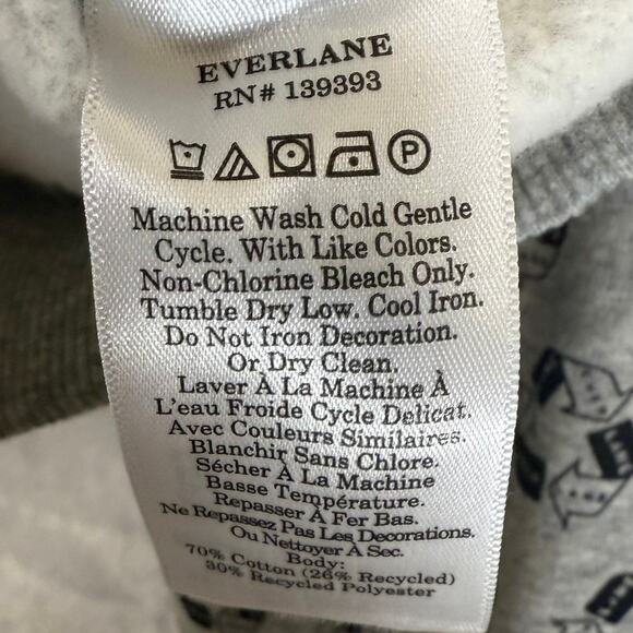 NWT Everlane M ReTrack Sweatshirt Oversized Recycled Earth Day Gray Soft‎ $98 - Picture 10 of 11